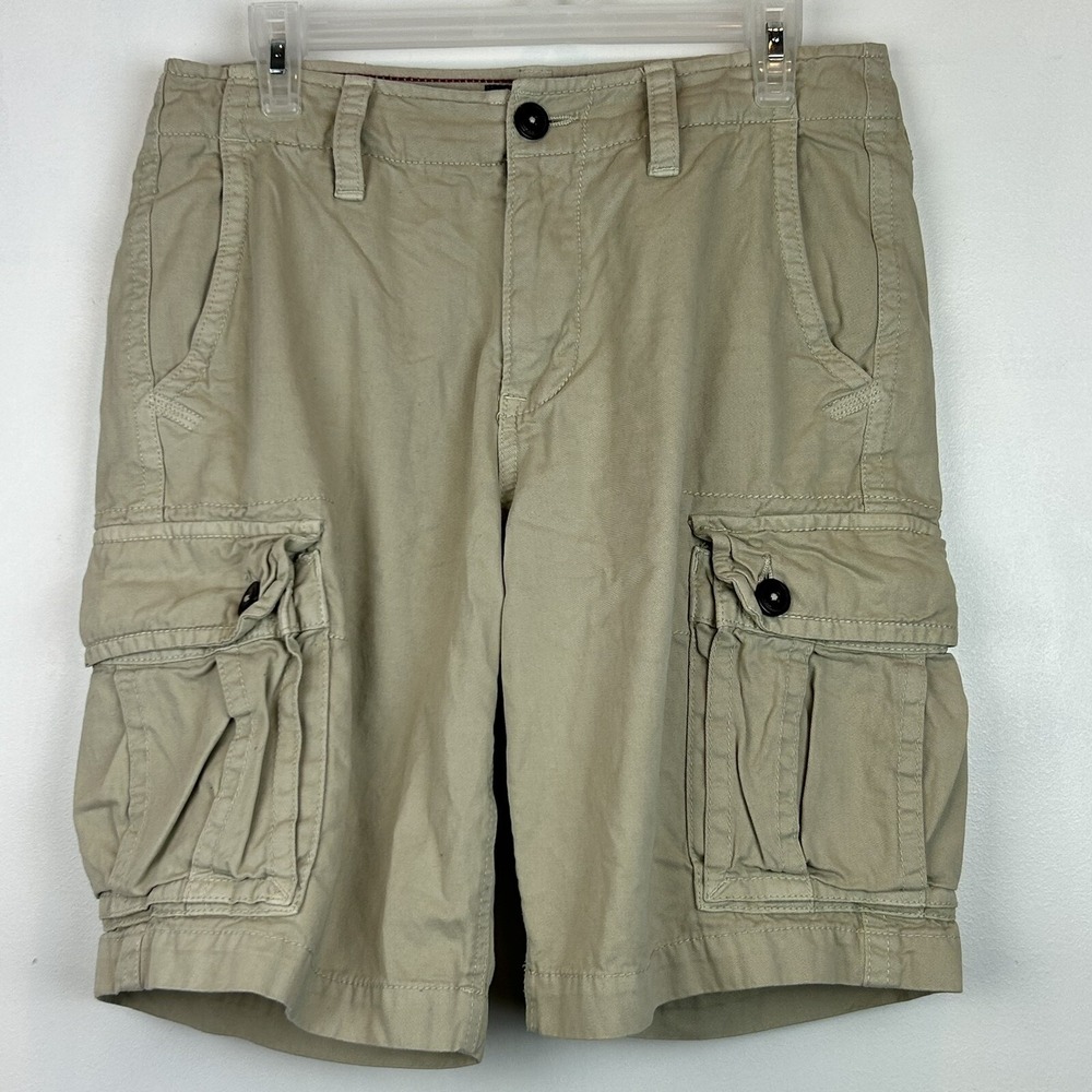 American Eagle Shorts Mens 30 Classic Cargo Y2K Pockets Khaki Beige